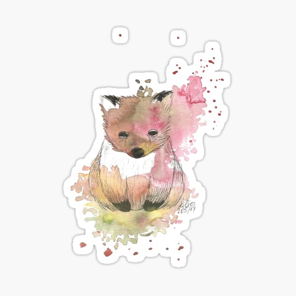 Wombat - watercolor Sticker