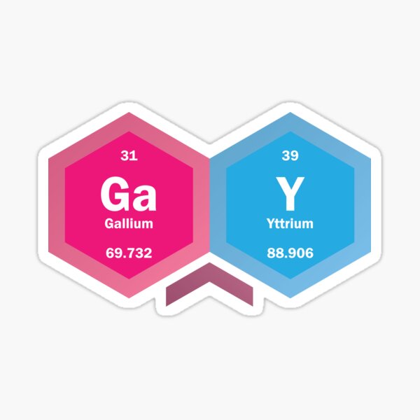 Ga Y [periodic table] Sticker