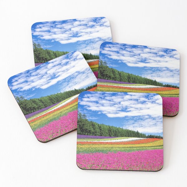 Item preview, FLORA #18 - Multicolored Field of Flowers Under Blue Sky designed and sold by DEL-Productions.