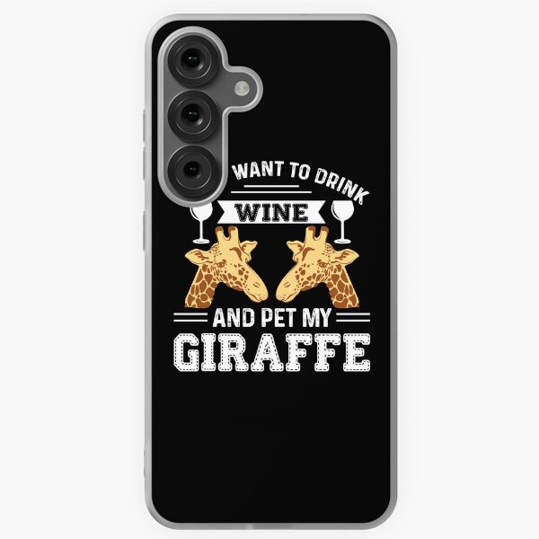 Item preview, I Just Want To Drink Wine And Pet My Giraffe designed and sold by UnknownArtistt.