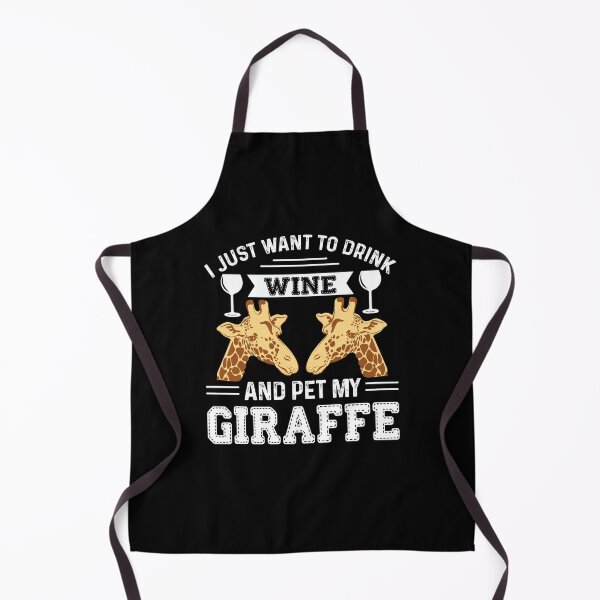 Item preview, I Just Want To Drink Wine And Pet My Giraffe designed and sold by UnknownArtistt.