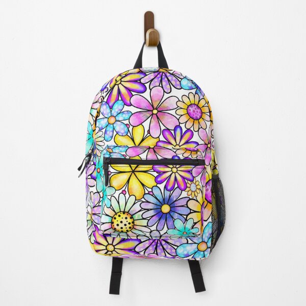 Item preview, Doodle Multi Color Bright Flower Pattern designed and sold by eviesfashion.