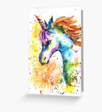 Einhorn-Splash Grußkarte