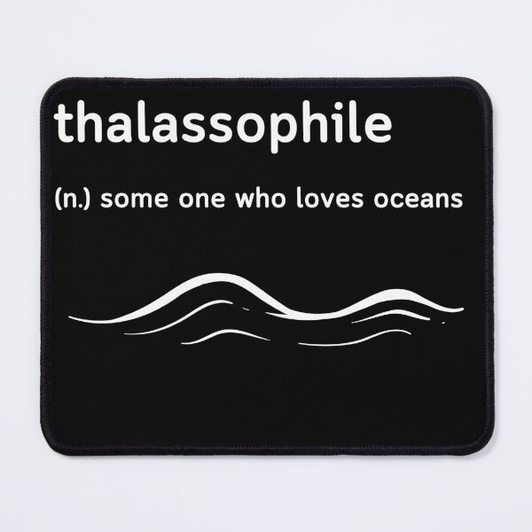 Item preview, Thalassophile Definition - Ocean Lover (Black) Love the Sea Meaning designed and sold by UniqqFactory.