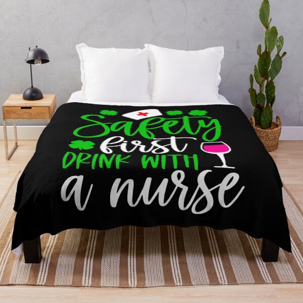 Item preview, Safety First Drink With A Nurse Shamrock St Patrick Day designed and sold by GardNewerd.