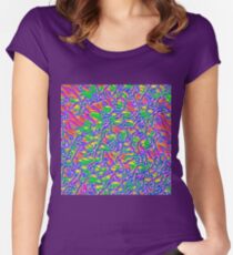 Abstract flowers Women's Fitted Scoop T-Shirt