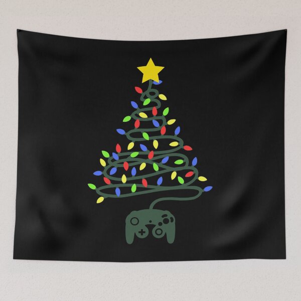 Aperçu de l'œuvre Sapin de Noël Gaming Blanc Sweat à capuche léger créée et vendue par JeannetteSander.