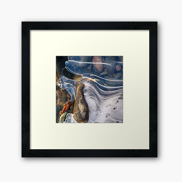 Patterns in the ice Framed Art Print