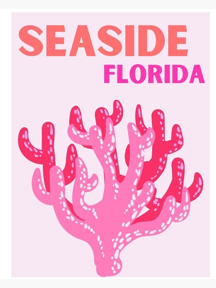 Seaside Florida preppy print Premium Matte Vertical Poster sold by ...
