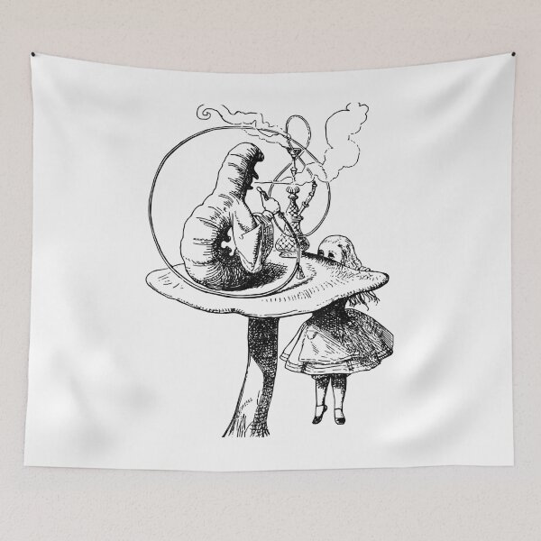 Item preview, Funny Graphic Gift In Wonderland And The Smoking Caterpillar Retro Wave designed and sold by DashawnRamos065.