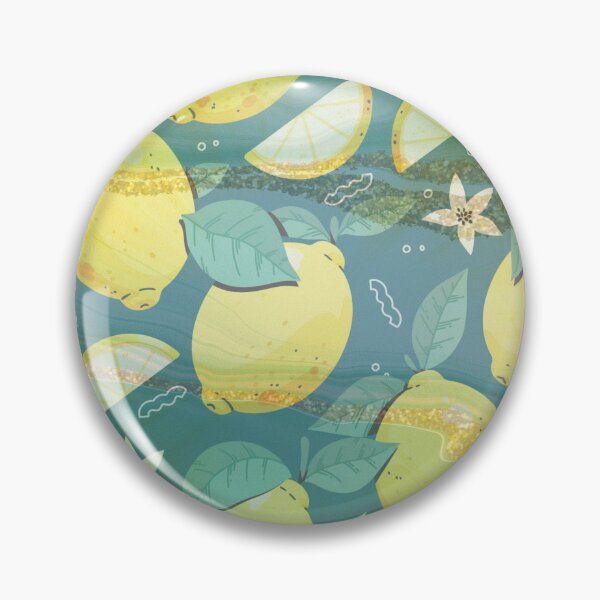 Item preview, green and yellow summer lemon pattern designed and sold by Beeroclock.