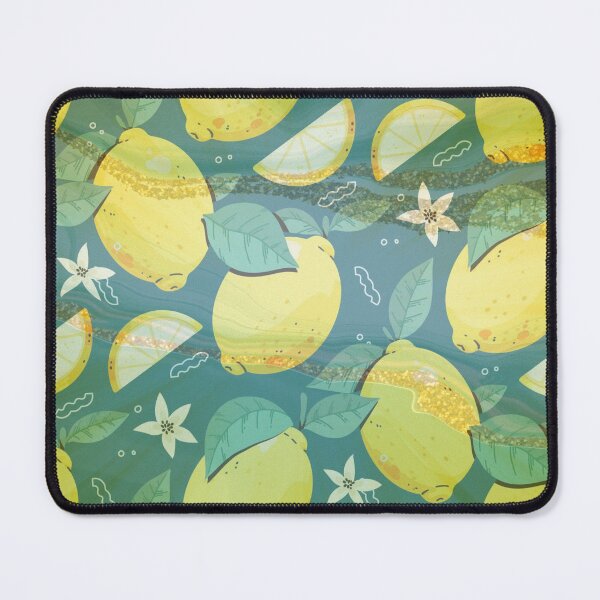 Item preview, green and yellow summer lemon pattern designed and sold by Beeroclock.
