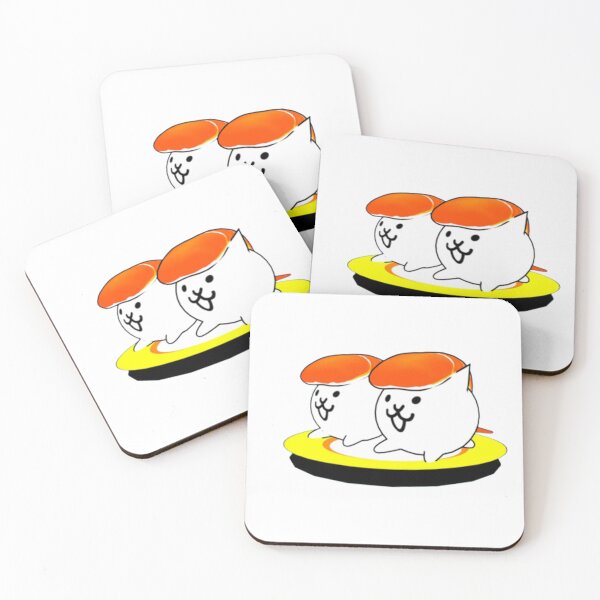 Item preview, Cute sushi Battle cats  designed and sold by Puchi Evans.