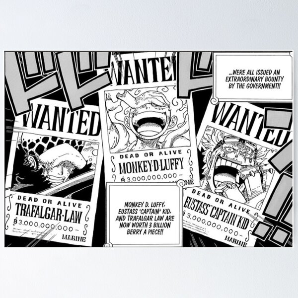Poster A3 Mapa One Piece / Dois Mundos - Monkey D. Luffy / Nami