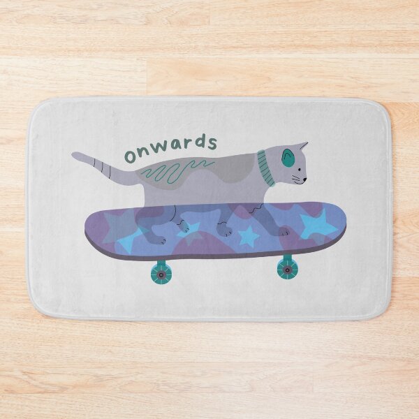 Item preview, Onwards - Cat on a Skateboard - Quotes designed and sold by aaalou.
