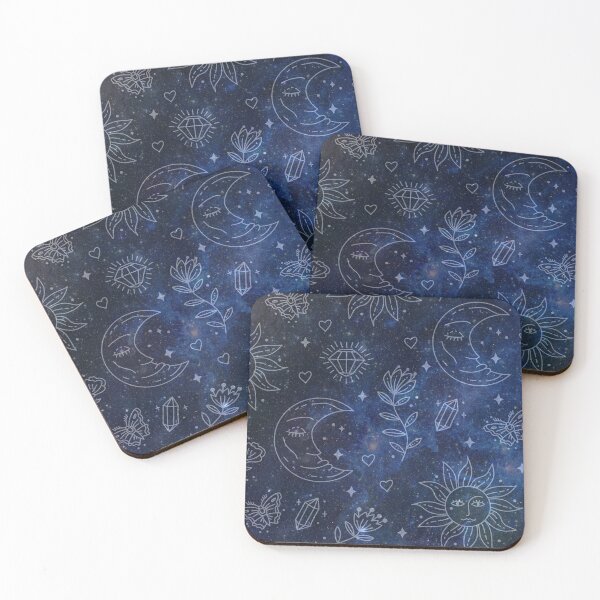 Item preview,  black and white astrology galaxy stars pattern designed and sold by Beeroclock.
