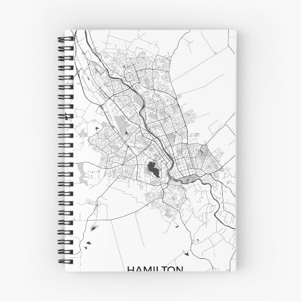 Item preview, Hamilton Map Gray designed and sold by HubertRoguski.