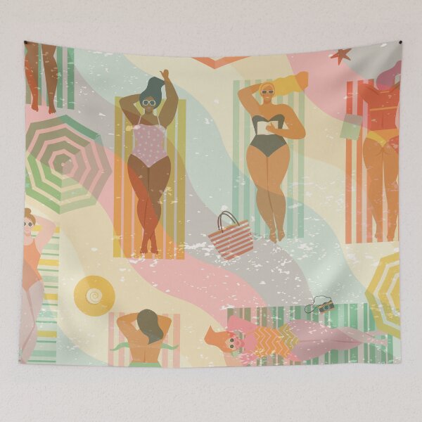 Item preview, summe beach vintage tanning women  designed and sold by Beeroclock.