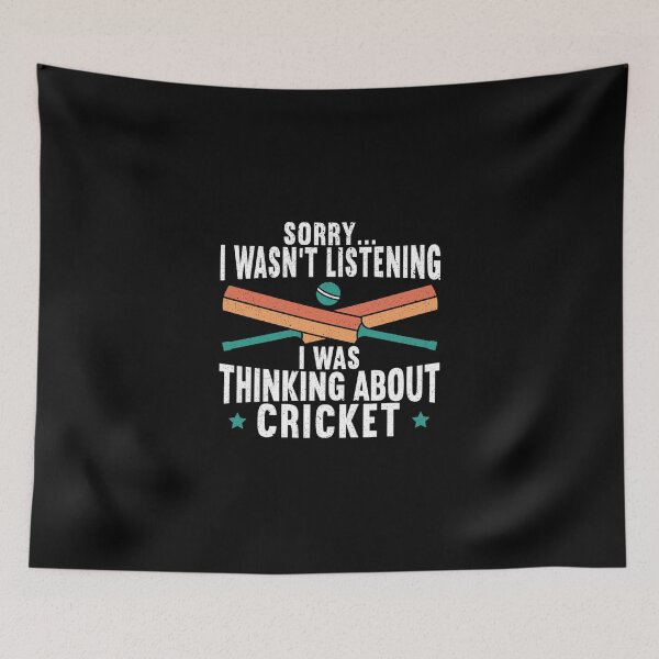Item preview, I Was Thinking About Cricket Cricketer Sport Ball Classic T-Shirt designed and sold by felyn3gloria.