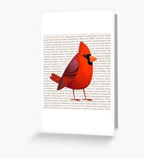 Maskierter Cardinalis Grußkarte