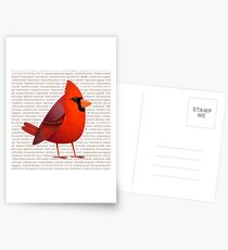 Masked Cardinalis Postcards