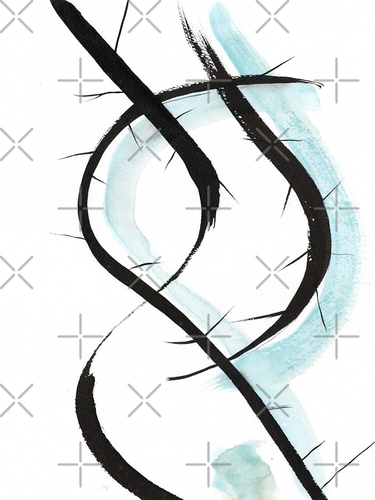 Thumbnail 4 of 4, A-Line Dress, meditative ink drawing "introspire III" designed and sold by Marlene Wagenhofer.