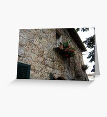 Glimpse of Tuscan balcony Greeting Card