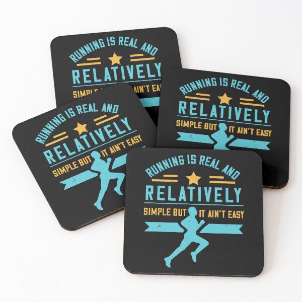 Item preview, Running Is Real And Relatively Simple But It Ain’t Easy Sticker designed and sold by ayeshadanaqws.