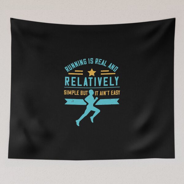 Item preview, Running Is Real And Relatively Simple But It Ain’t Easy Sticker designed and sold by ayeshadanaqws.