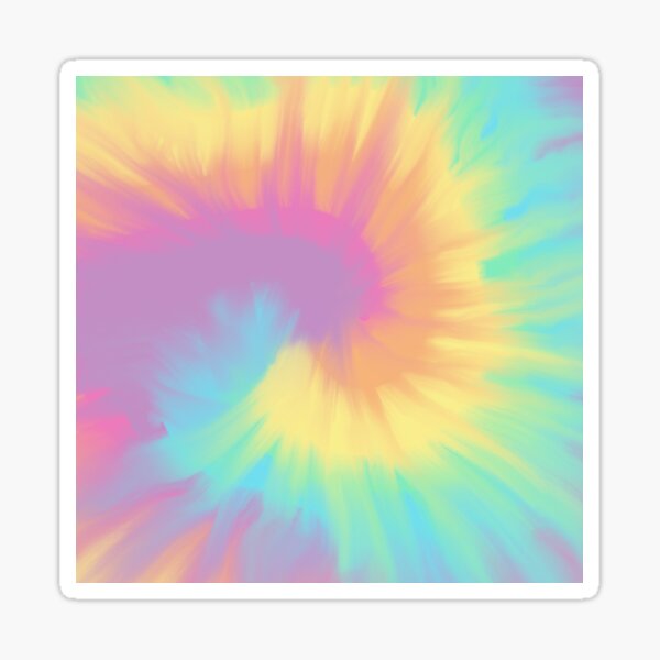 Hippy at heart tie dye pattern Sticker