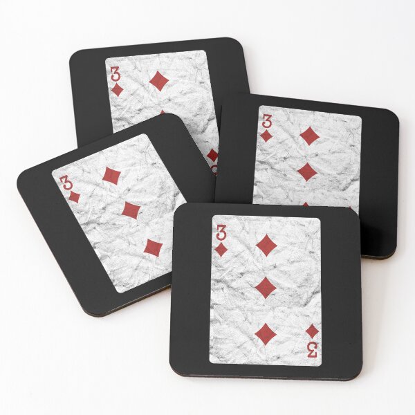 Item preview, Playing Cards 3 of Diamonds (distressed design) designed and sold by siggyspatsky.