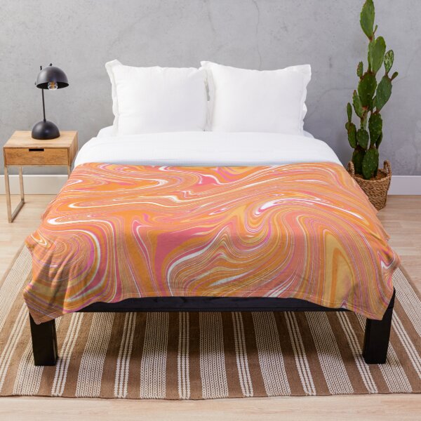 Item preview, Retro Orange Sunrise Liquid Swirl Abstract Marble designed and sold by jays-artworks.