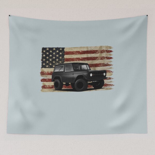 Item preview, Bronco Tmean bronco over usa flag designed and sold by AlfieGodfrey.