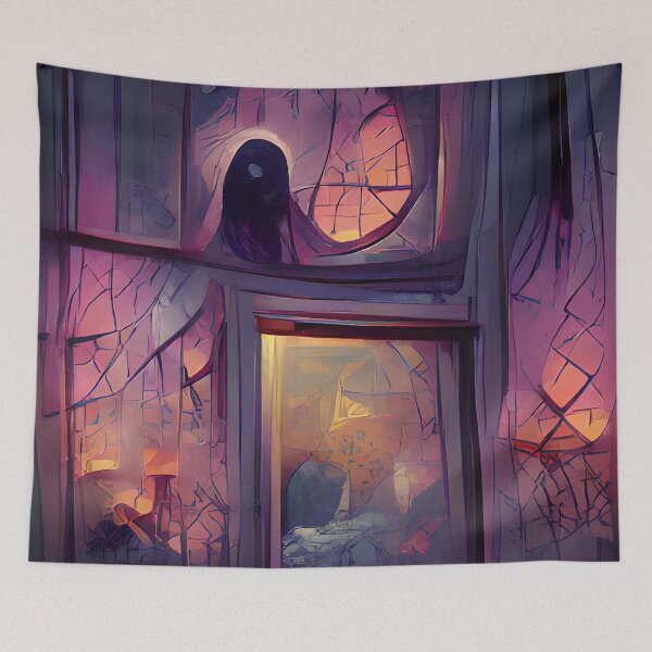 Item preview, Creature in Window Creepy Art designed and sold by CreepyKaleidopi.