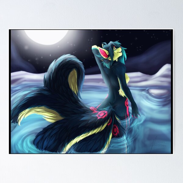Moonlight Kitsune Poster