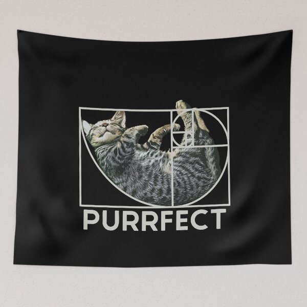 Item preview, Purrfect Cat Fibonacci Golden Ratio Cat designed and sold by Digital Story Time.