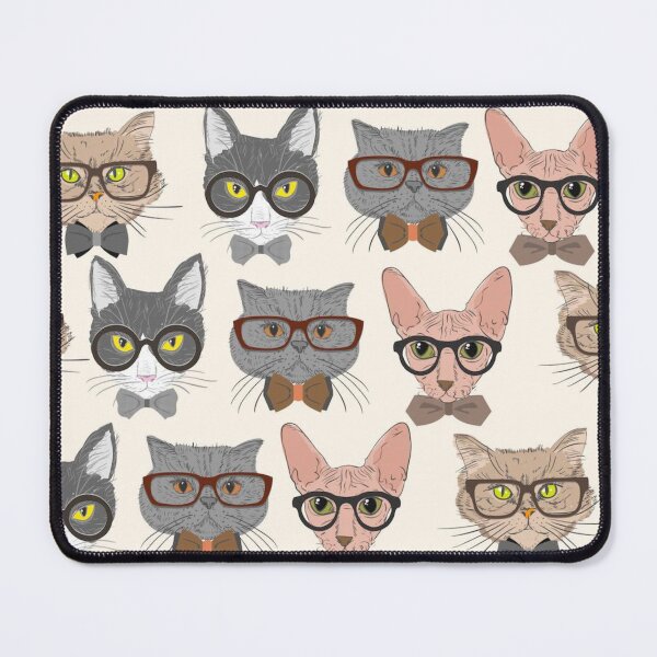 Item preview, Cats wearing glasses designed and sold by Comfy Creations.
