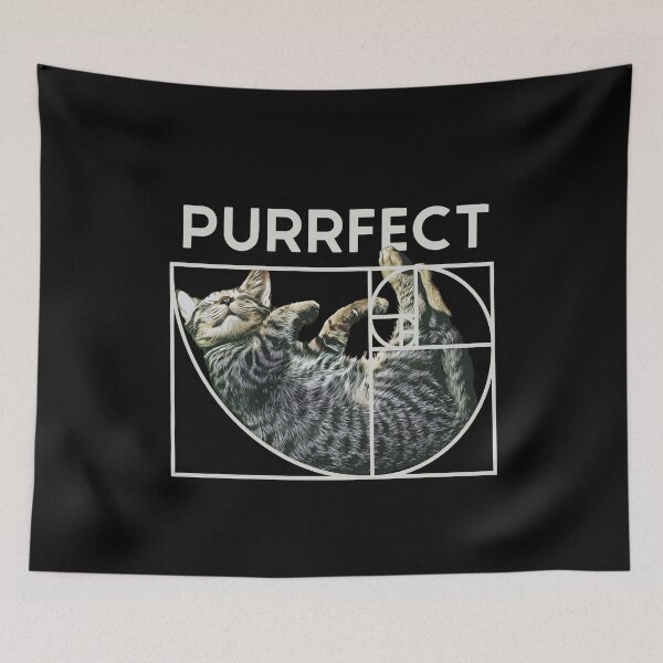 Item preview, Golden Ratio Cat Fibonacci Spiral Funny Math Kitty designed and sold by Digital Story Time.