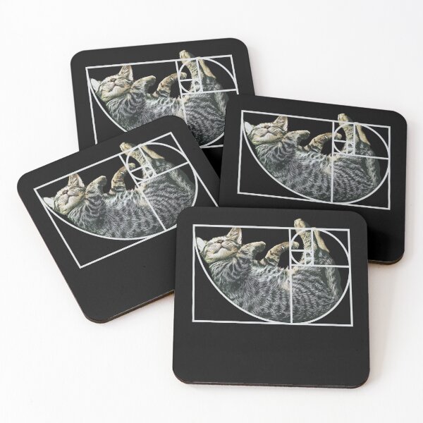 Item preview, Golden Ratio Fibonacci Cat Fibonacci's Spiral Kitty designed and sold by Digital Story Time.
