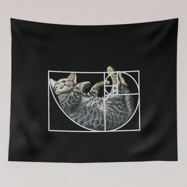 Item preview, Golden Ratio Fibonacci Cat Fibonacci's Spiral Kitty designed and sold by Digital Story Time.
