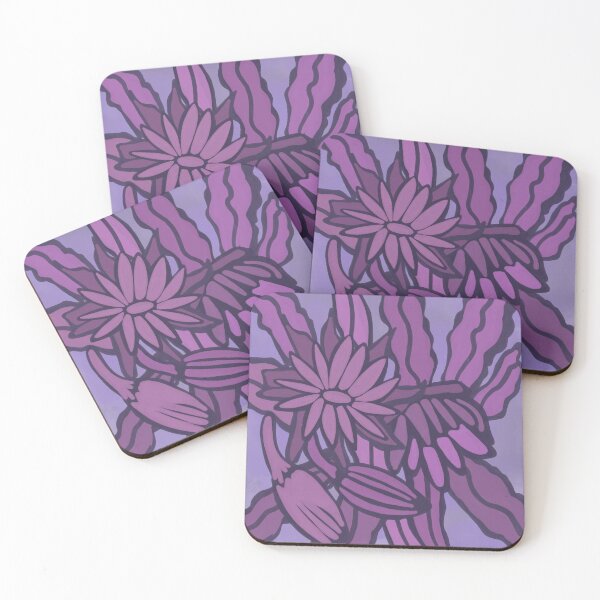 Item preview, Purple Gouache Floral Monochromatic Cactus   designed and sold by MaddaMom.