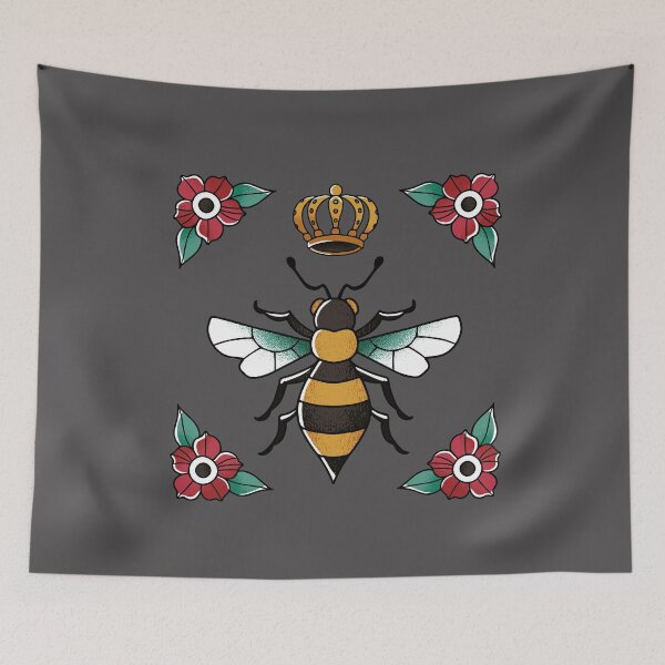 Item preview, Bee with crown, bee tattoo designed and sold by DerSenat.