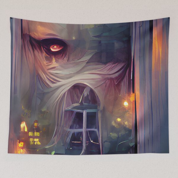Item preview, Ghost Window Creepy Art designed and sold by CreepyKaleidopi.