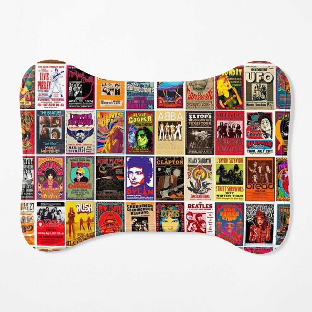 Vintage Rock Band Concert Posters, 70s 80s 90s Retro Music Zipper Pouch  for Sale by eulatucker