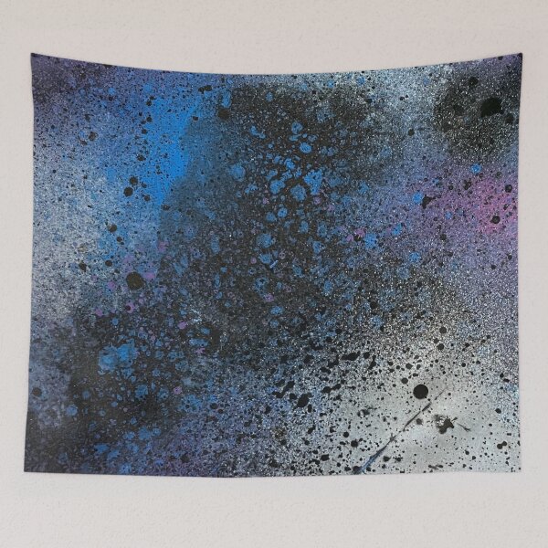 Item preview, Silver Black and Blue Abstract Galaxy designed and sold by Lady-Lilac.