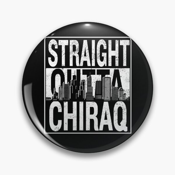 Item preview, Straight Outta Chiraq with Chicago City Skyline designed and sold by InPrintedWord.