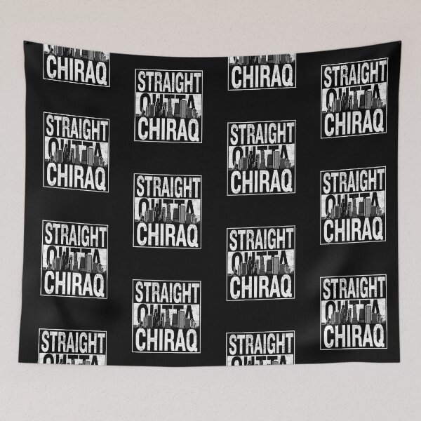 Item preview, Straight Outta Chiraq with Chicago City Skyline designed and sold by InPrintedWord.