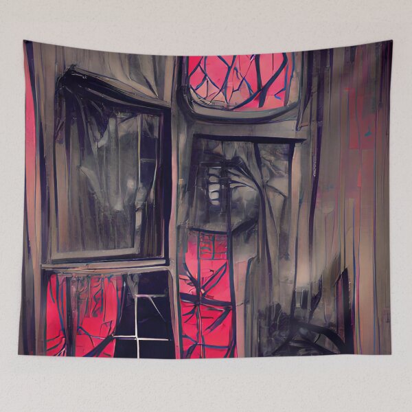 Item preview, Abandoned Haunted House Creepy Art designed and sold by CreepyKaleidopi.