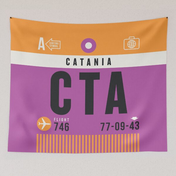 Aperçu de l'œuvre Luggage Tag A - CTA Catania Italy créée et vendue par VoodooCircus.
