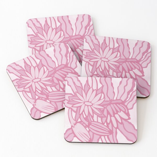 Item preview, Gouache Floral Monochromatic design inspired by a blooming cactus plant. Pink designed and sold by MaddaMom.